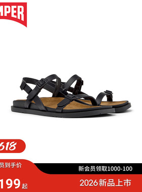 【新品】Camper看步女鞋Lluc Sandal简约舒适平底低跟夏季凉鞋