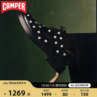 系带皮鞋 Dean波点时尚 Camper看步女鞋 潮流舒适休闲德比鞋 新品