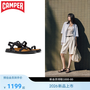 【新品】Camper看步女鞋Lluc Sandal简约舒适平底低跟夏季凉鞋