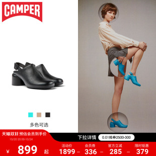 厚底高跟鞋 Camper看步女鞋 浅口单鞋 气质圆头粗跟凉鞋 Niki新款