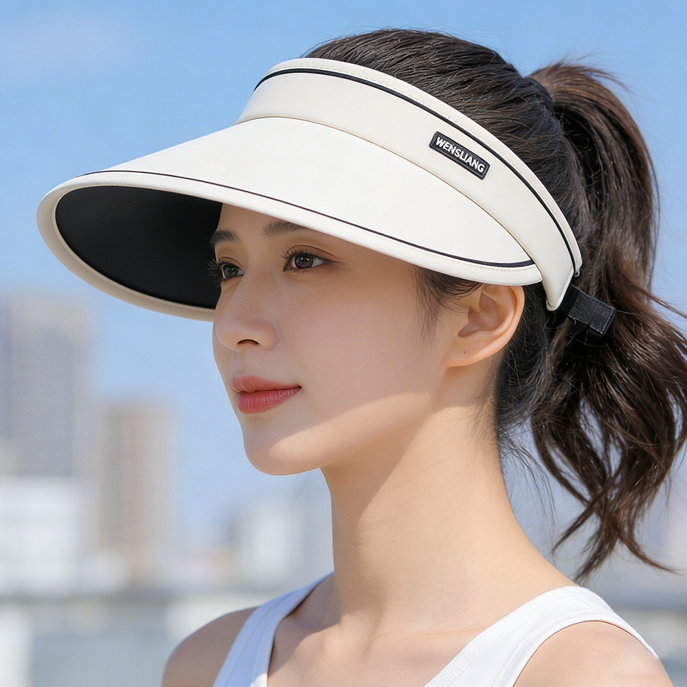 夏季女大檐空顶防晒遮阳帽可折叠