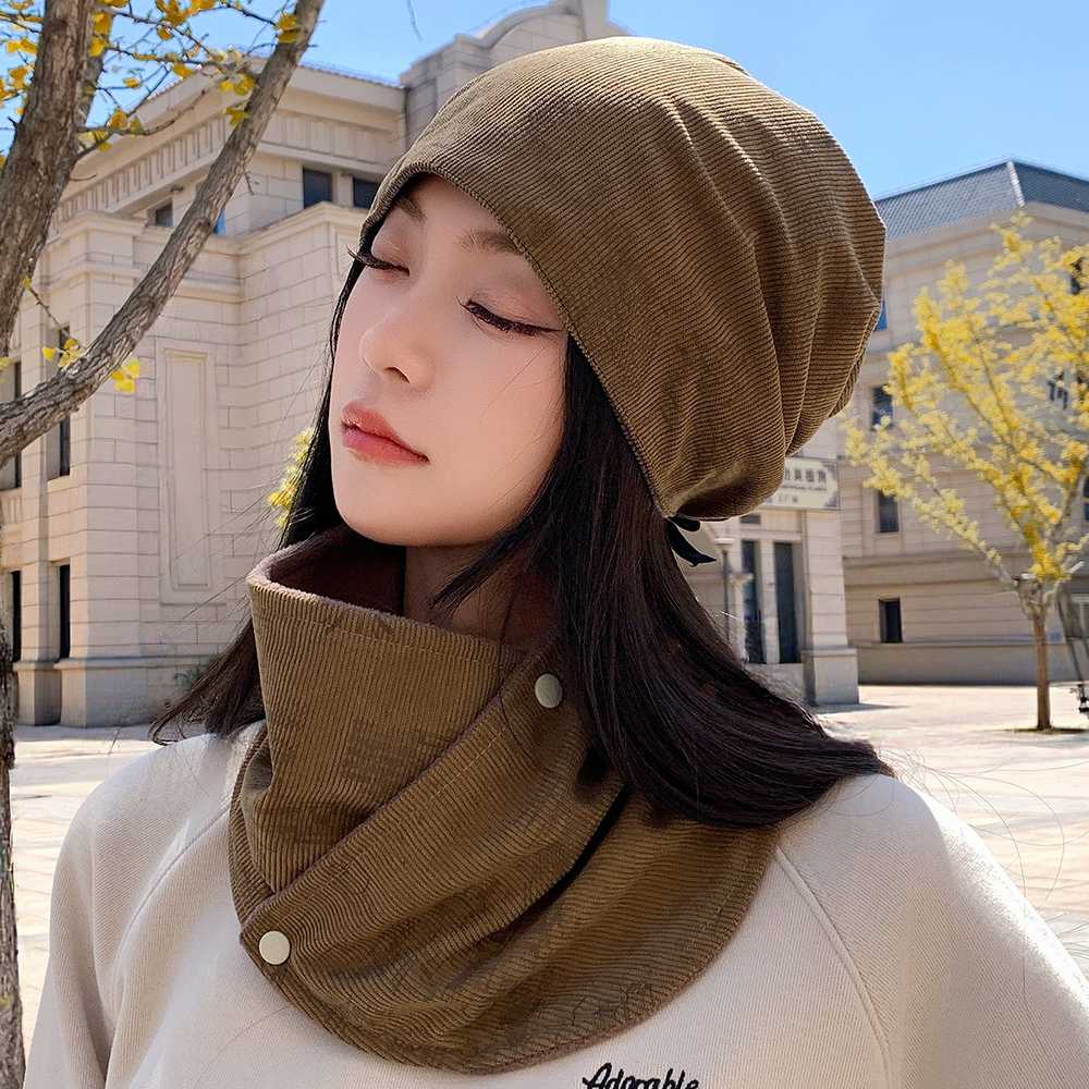 围脖女冬季保暖套装韩版女帽子