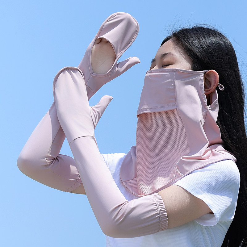 冰丝防晒面罩袖套女款遮全脸基尼