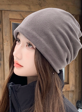 秋冬帽子男女加厚包头帽堆堆帽护耳骑车登山帽防风保暖加绒月子帽