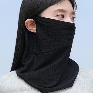 冰丝防晒面罩全脸遮阳口罩护颈脖子骑行挂耳面纱男女夏天遮阳脸罩