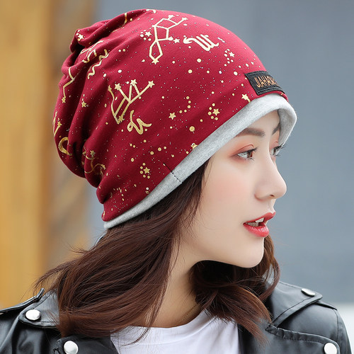 佳埼推荐女士秋冬季韩版堆堆帽