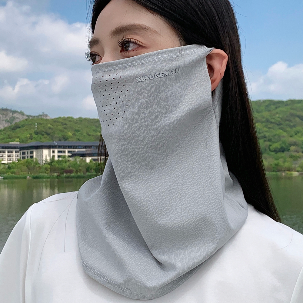 2026新款冰丝围脖电动车面巾女脖