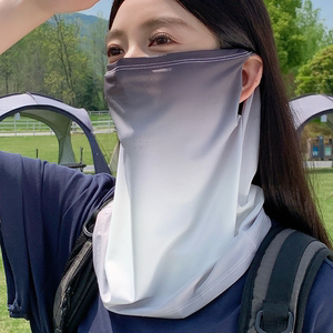 防晒面罩全脸防紫外线夏季女挂耳开车遮阳面纱防紫外线户外脸罩男