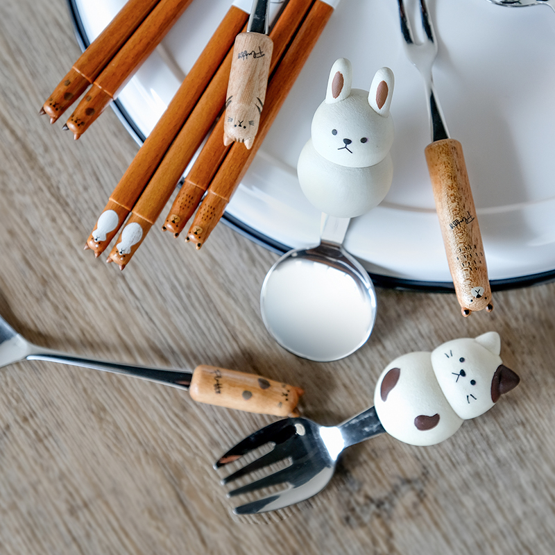 日本fluffy筷子木制动物
