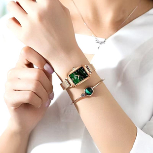 探险者正品女士手表女罗拉小绿表防水rose玫瑰小方糖送女友