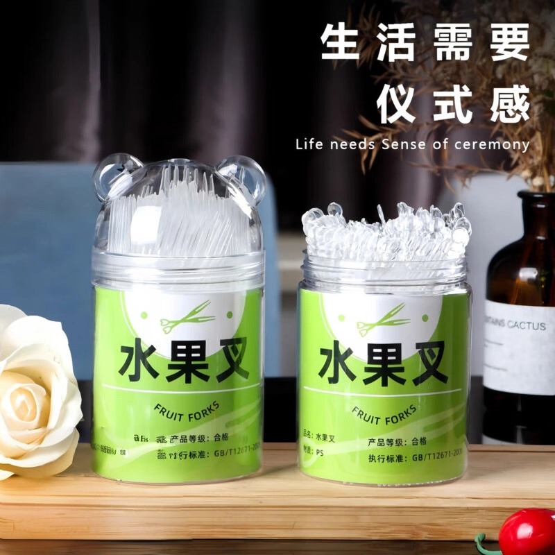 水果签瓶装袋装一次性水果叉