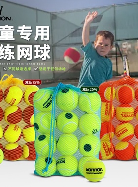 Kannon康龙网球训练球过渡网球红色橙色绿色减压球青少年儿童网球