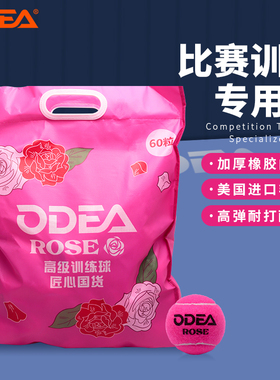ODEA网球训练球粉色网球高弹耐打比赛训练球GOLD类型无压训练网球
