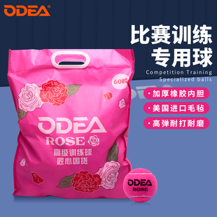 ODEA网球训练球粉色网球高弹耐打比赛训练球GOLD类型无压训练网球