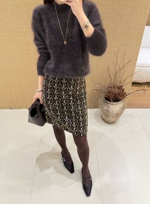 2026早春新款复古重工钉珠气质半身裙集合