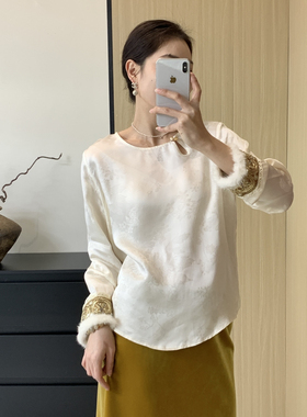 王奕可amzg-26年早春新中式重工艺设计人丝小衫33628