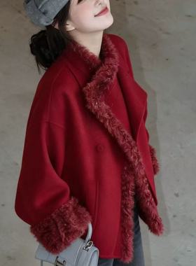 TOO家-5新款高端气质双面羊毛毛呢羊毛外套（含100澳毛）25092039