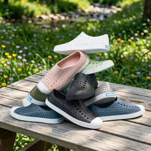 小白鞋 shoes洞洞鞋 休闲沙滩鞋 凉鞋 蓝标正品 软底防滑透气鞋 native