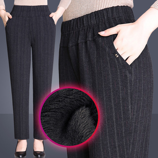 子秋冬中老年女裤 老太太裤 加绒裤 宽松奶奶裤 加厚外穿老人裤 妈妈裤