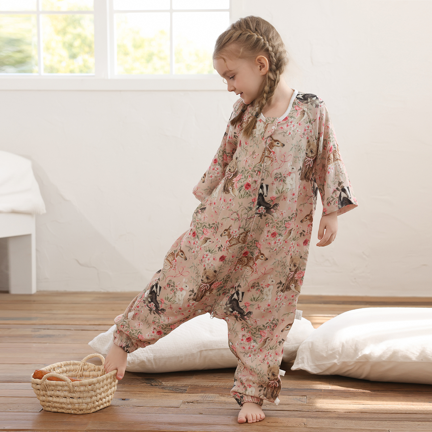 前四后二空调房护肚婴儿纱布睡袋