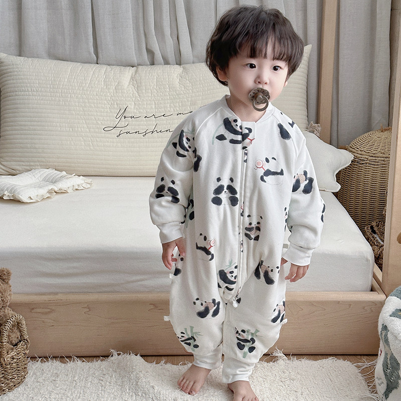 秋冬新品恒温婴儿睡袋宝宝纯棉加厚防踢被幼儿冬季夹棉保暖分腿