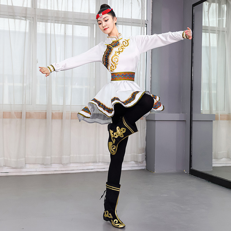 筷子舞蒙古演出服女成人艺考舞表演蒙族服装少数民族考级练习练功