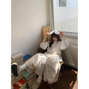 不规则花边拼接绑带半身裙女夏季 设计感高腰a字长裙 新款