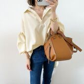 纯色百搭女衬衣 2026日系春夏女装 衬衫 V领宽松显瘦橡筋袖 3色 新款