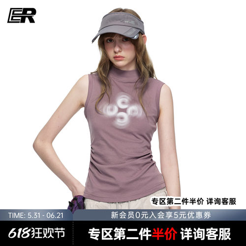 ER户外运动健身跑步半高领背心