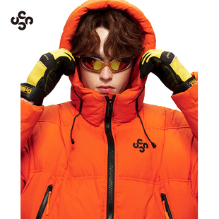 【户外系列】ER斜拉链高领防风羽绒服男冬季防寒潮牌轻薄保暖外套