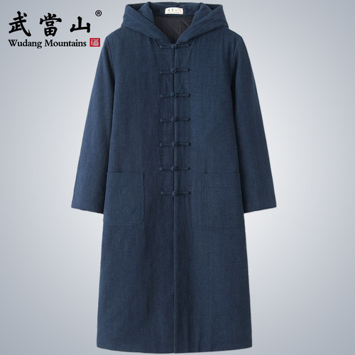 武当太极服长款棉袍女复古加厚