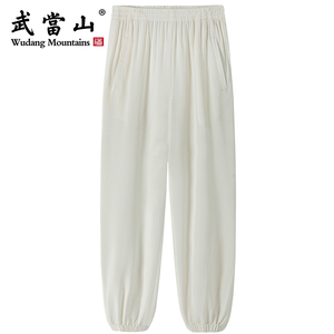 武当山太极服修身版练功运动垂顺复古休闲武术表演晨练太极灯笼裤