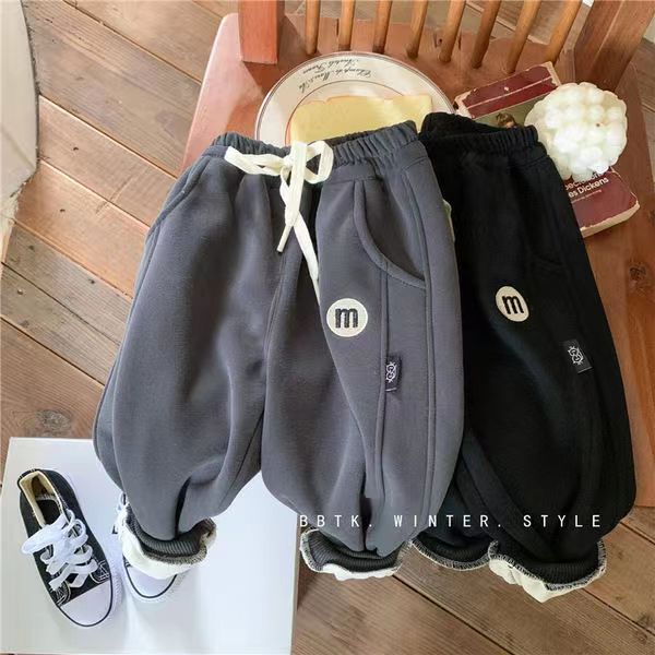 男童冬装加绒裤子儿童时尚休闲