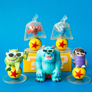 正版皮克斯球怪物大学电力公司毛毛怪大眼仔卡通公仔模型桌面摆件