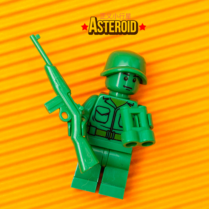 国产积木玩具总动员绿色小士兵拼装模型小号现货人偶