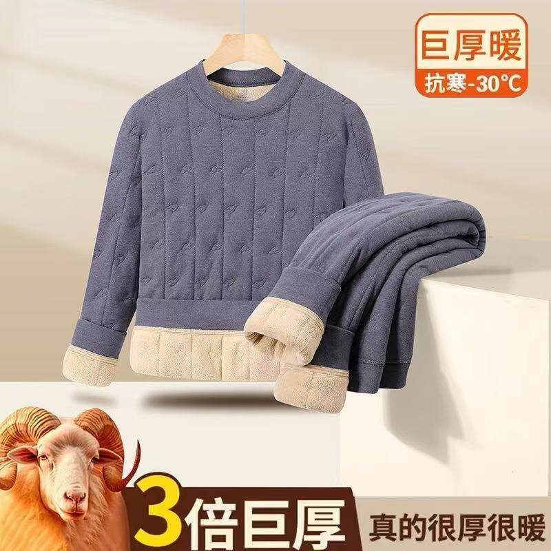青少年冬季棉衣内胆棉裤内搭男初高中学生防寒保暖套校服神器套装
