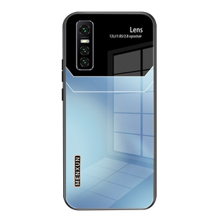 适用VIVOS7E手机壳玻璃壳vivos7e活力版全包边超薄渐变防摔男女手机套