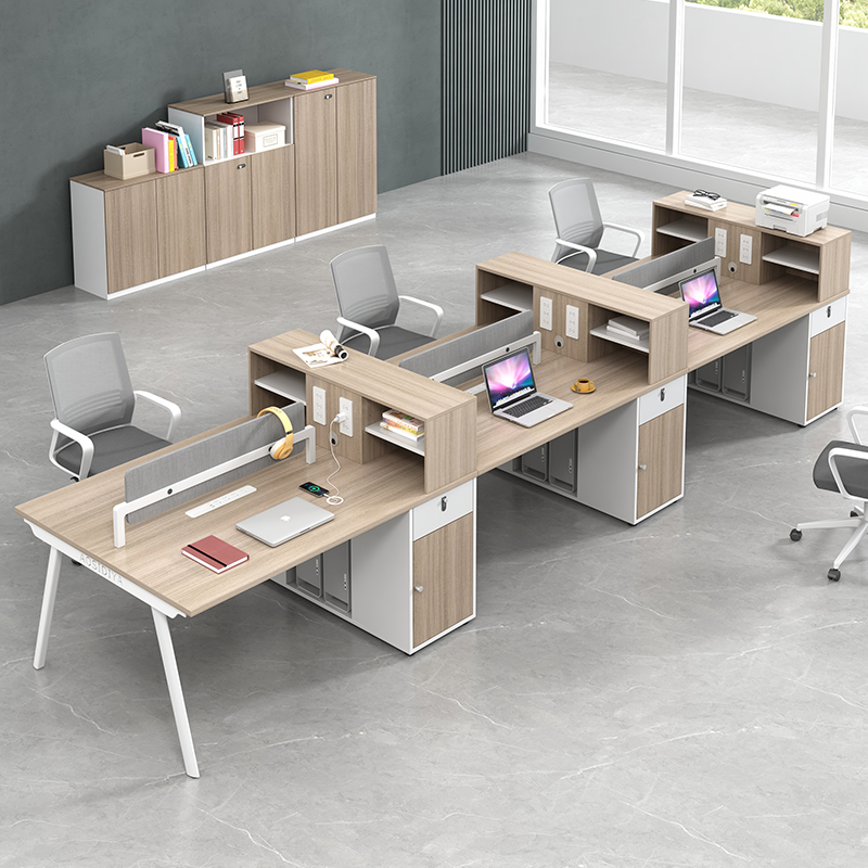 职员办公桌简约现代4/6人位财务办公室桌子卡座工位办公桌椅组合