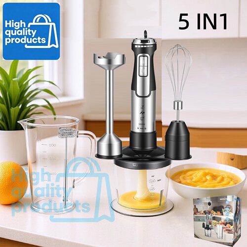 5 in 1 English hand blender food processor 220V 1600w 料理棒