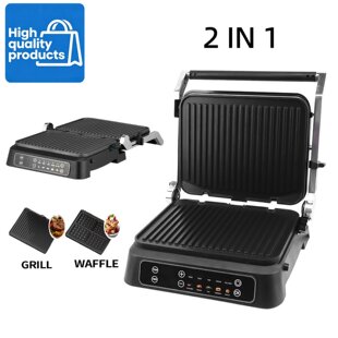 2 in 1 steak machine Sandwich Maker 2000W LED Contact Grill