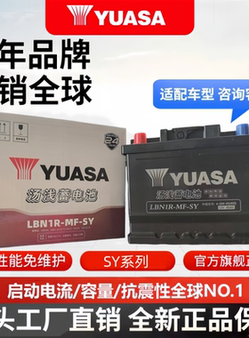 汤浅YUASA蓄电池LBN1R-MF-SY启动电瓶适配腾翼宝骏五菱荣光/之光