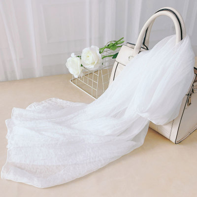 超长白色春秋洋气风防晒沙滩巾