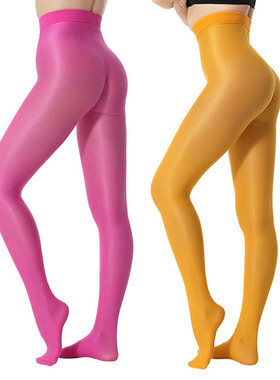 Shaping Tights舍宾袜健美操油亮闪光连裤袜欧美大码70D油光丝袜