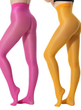 Shaping Tights舍宾袜健美操油亮闪光连裤袜欧美大码70D油光丝袜