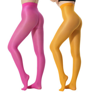 70D油光丝袜 袜欧美大码 Shaping Tights舍宾袜健美操油亮闪光连裤