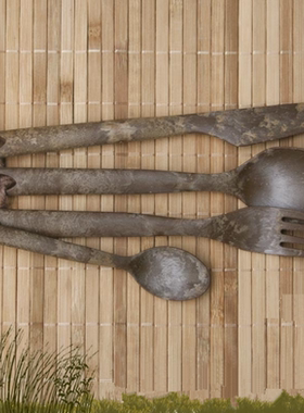 芬兰Kupilka 户外休闲露营野营刀叉勺套装咖啡杯子木质餐具北欧风