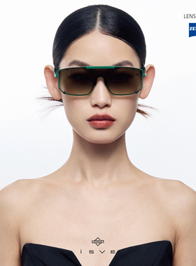 钛架镂空一体式方形风镜太阳镜