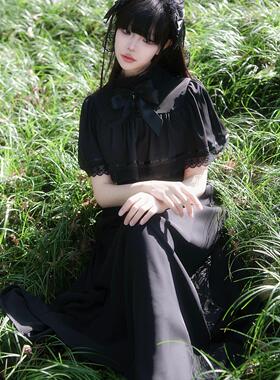 muggle studio “讴歌”原创设计法式复古夏气质收腰蕾丝连衣长裙