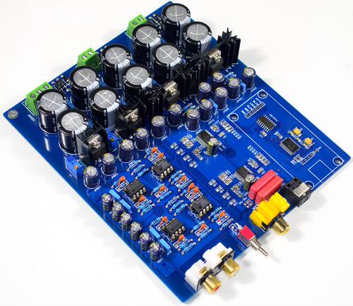 YJ-双芯片AK4396VF+AK4113豪华解码器DAC (支持光纤 同轴 USB输入