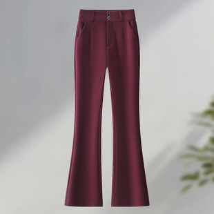 百搭喇叭裤 卡其色气质微喇裤 高腰显瘦垂感休闲裤 秋季 女2025新款